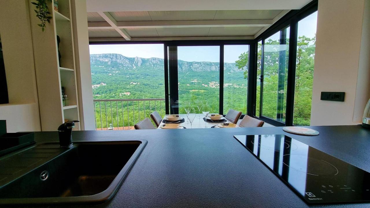 Amazing Sea-Mountain Valley View House With 3 Terraces And Huge Chill Gardens, 5Min From The Sea! Bribir  Eksteriør bilde